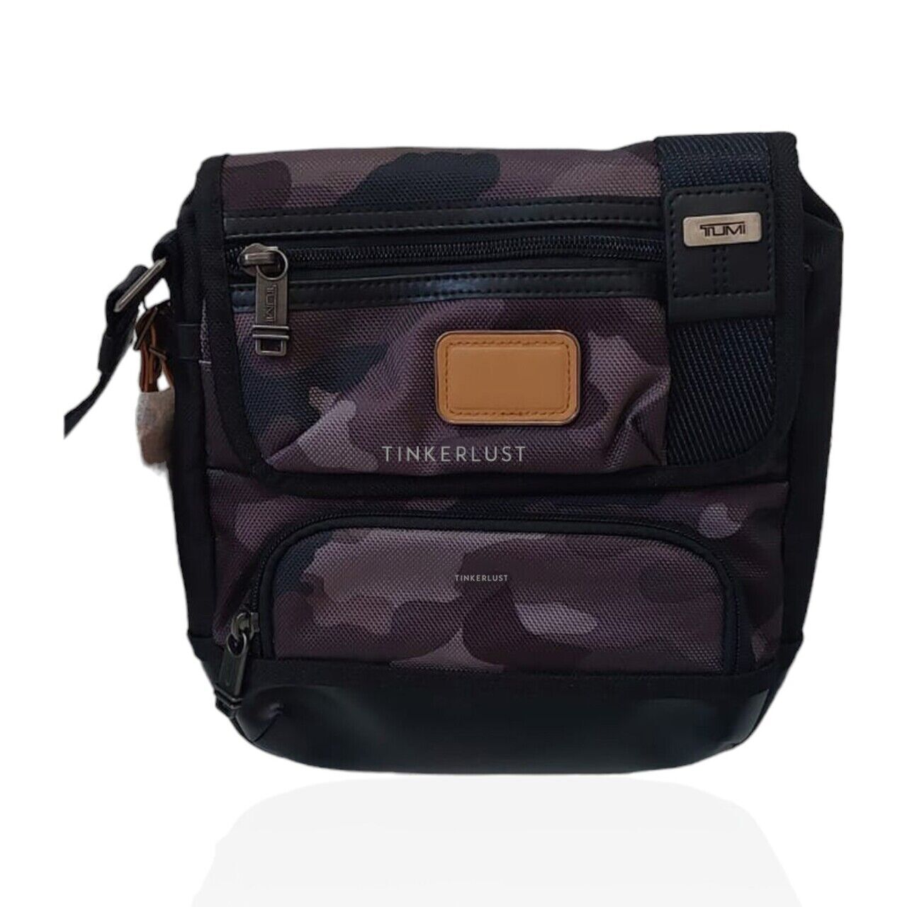 tas sling bag Tumi Kerby Camo Black Canvas Sling Bag Tinkerlust